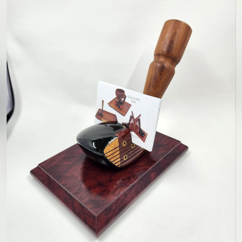 Real Vintage Spalding Golf Club Business Card And Pen holder Officf Home Decor